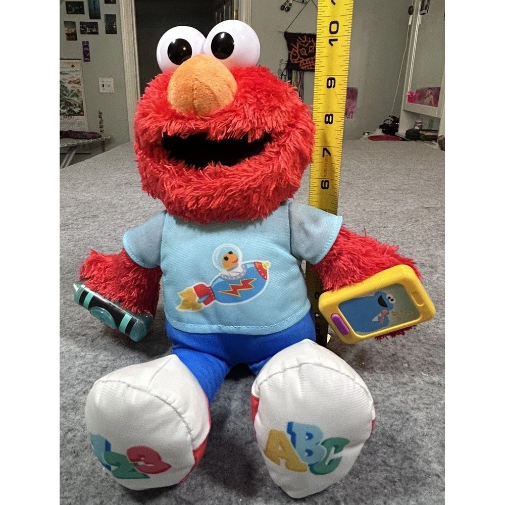 Sesame Street Learning Elmo Talking Singing Plush  Lights Music WORKS